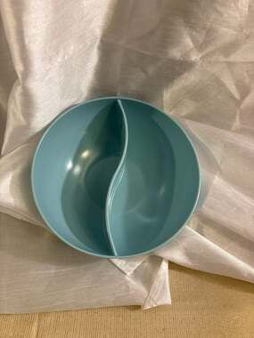 Vintage Mar-Crest Melmac Blue Divided Serving Bowl